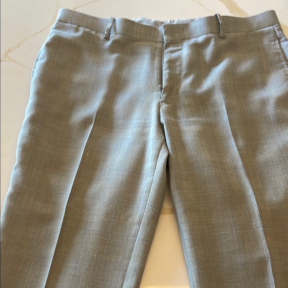 INC International Concepts Plaid Gray Trousers